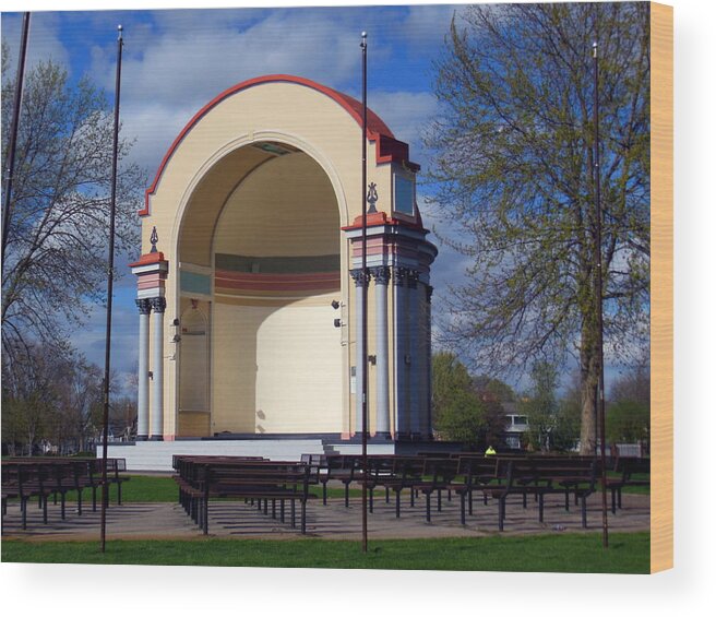 Bandshell Wood Print featuring the photograph Spring Music by Wild Thing