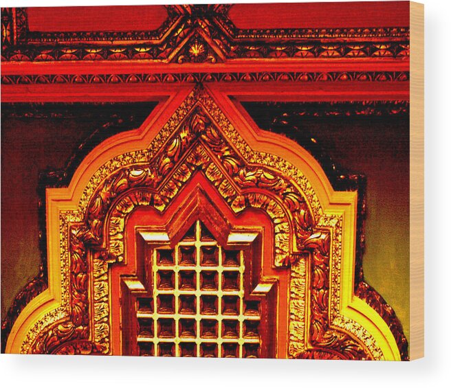 Stanley Theatre Wood Print featuring the photograph Stanley Theatre Ceiling by Randi Kuhne