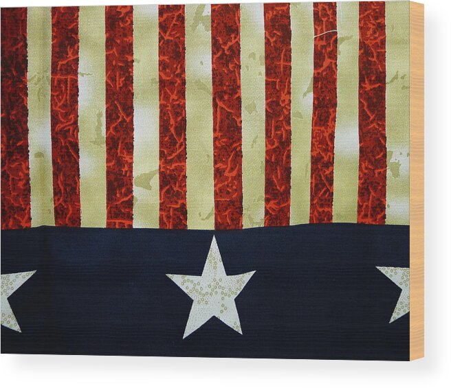 Old Wood Print featuring the photograph Stars and Stripes by Richard Reeve