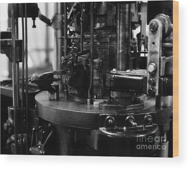 Stocking Frame Wood Print featuring the photograph Stocking machine by Riccardo Mottola