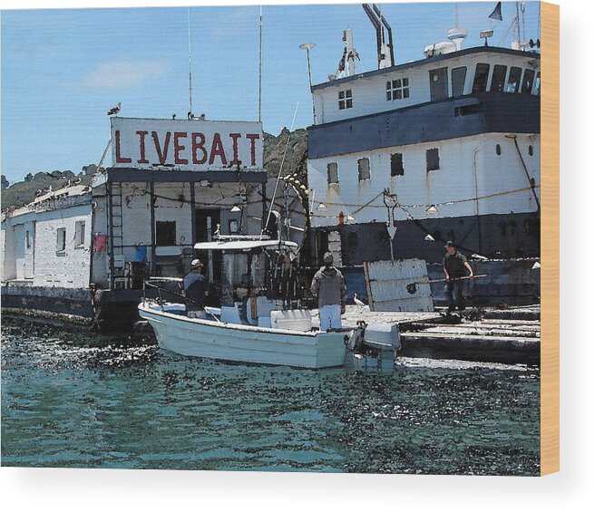 Cedric Hampton Wood Print featuring the photograph Stocking Up On Live Bait by Cedric Hampton