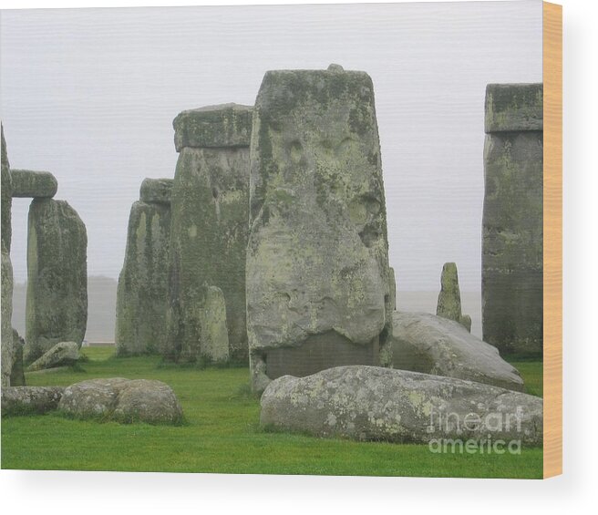 Stonehenge Wood Print featuring the photograph Stonehenge Detail by Denise Railey