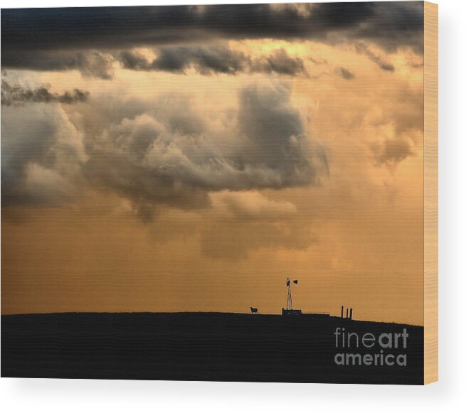 Nature Wood Print featuring the photograph Storm's a Brewing by Steven Reed