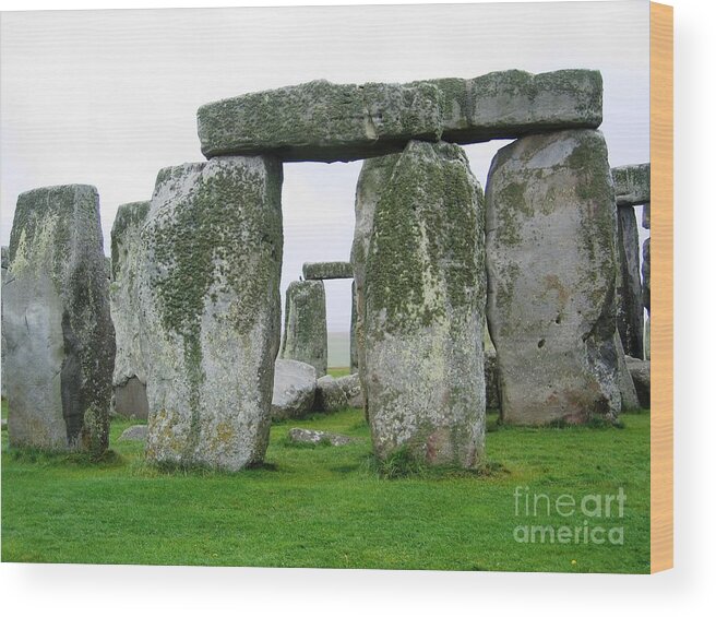 Stonehenge Wood Print featuring the photograph Straight Through by Denise Railey