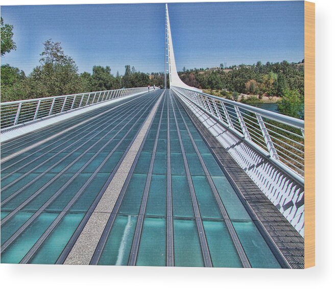 Bridge Wood Print featuring the photograph Sundial Bridge by Ron Roberts