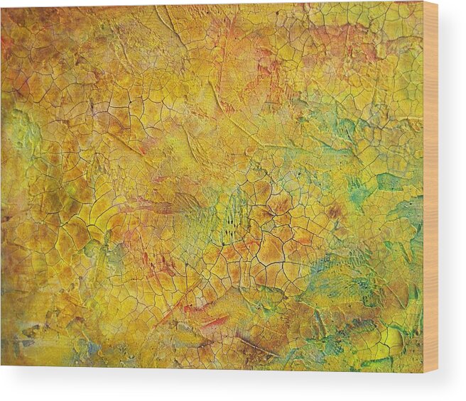 Abstract Painting Wood Print featuring the painting Sunny Days by Alan Casadei