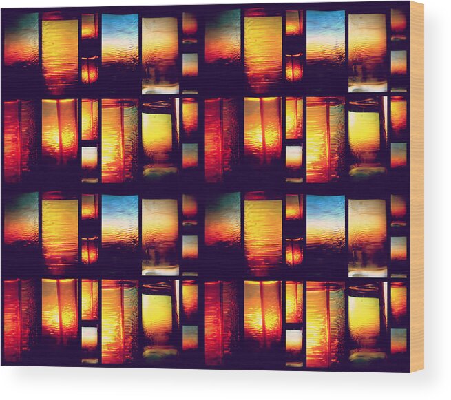 Sunlight Wood Print featuring the photograph Sunset Mosaic by Aurelio Zucco