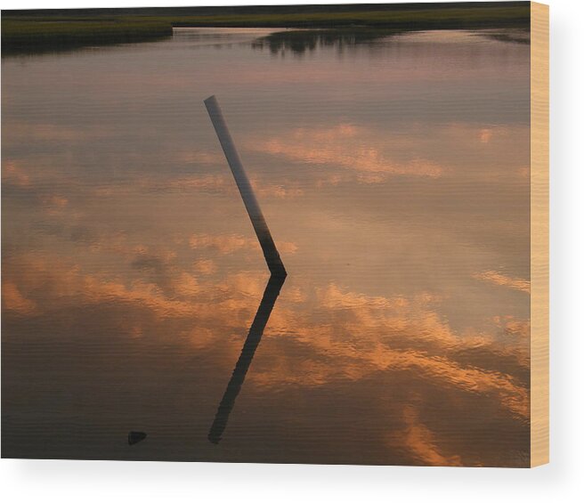 Sunset Wood Print featuring the photograph Sunset on Bear Creek by Matthew Kay