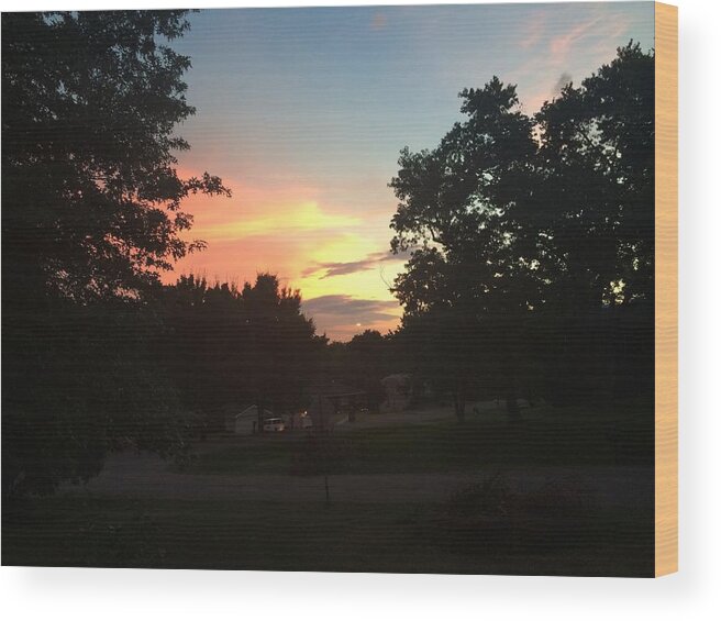 Sunset Wood Print featuring the photograph Sunset View by Steve Sommers
