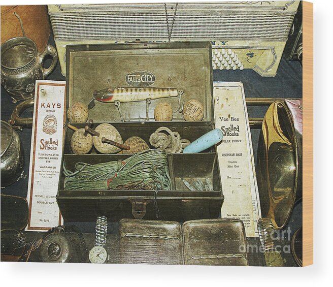 Tackle Box Wood Print featuring the photograph Tackle Box by Tom Brickhouse