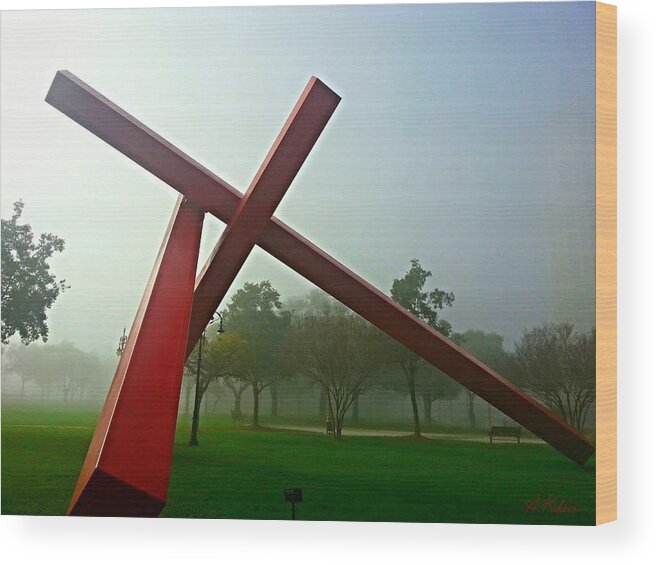 Cross Wood Print featuring the photograph Take Up Your Cross by Anna Kohler