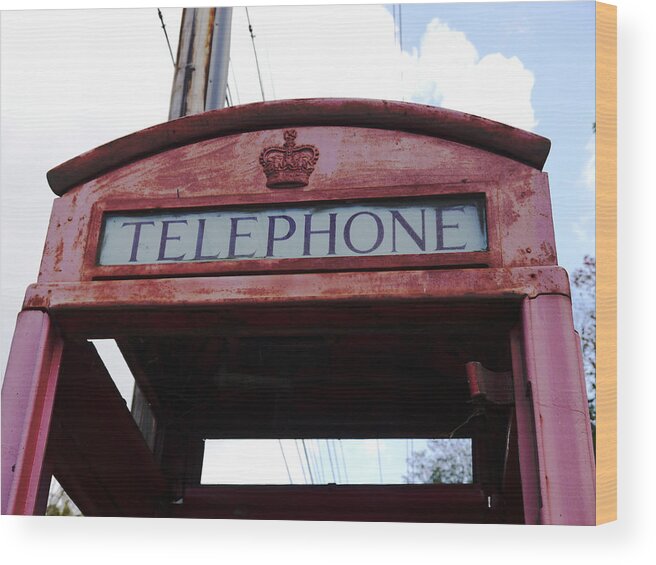 Telephone Wood Print featuring the photograph Teleforlorn by Richard Reeve
