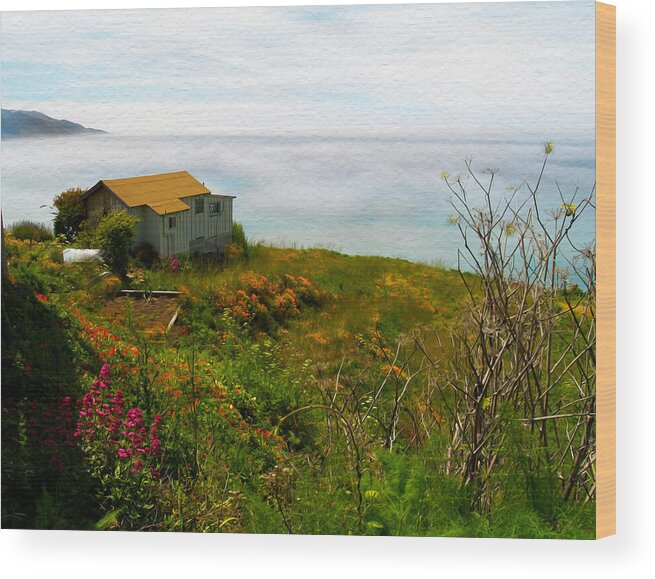 Big Sur Wood Print featuring the photograph The Big Sur Coast Lucia CA by Joe Schofield