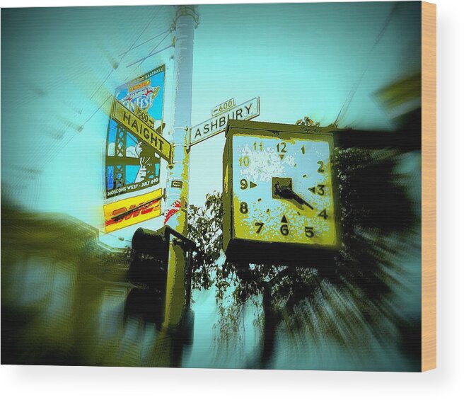 Haight Ashbury Wood Print featuring the photograph The Corner of Haight and Ashbury by Don Struke