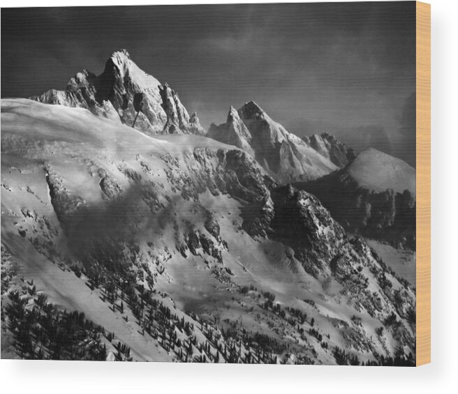 Grand Teton Wood Print featuring the photograph The Gathering Storm by Raymond Salani III