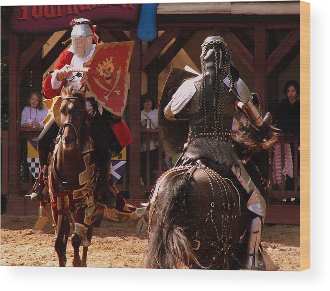 Knights Wood Print featuring the photograph The Joust by Rodney Lee Williams