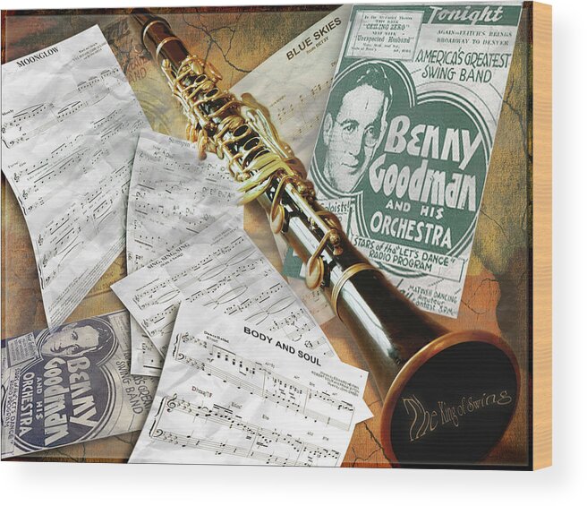 Benny Goodman Wood Print featuring the photograph The King Of Swing by John Anderson