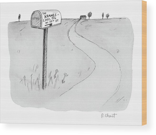 'the Kranes
1 Wood Print featuring the drawing 'the Kranes
1 by Roz Chast