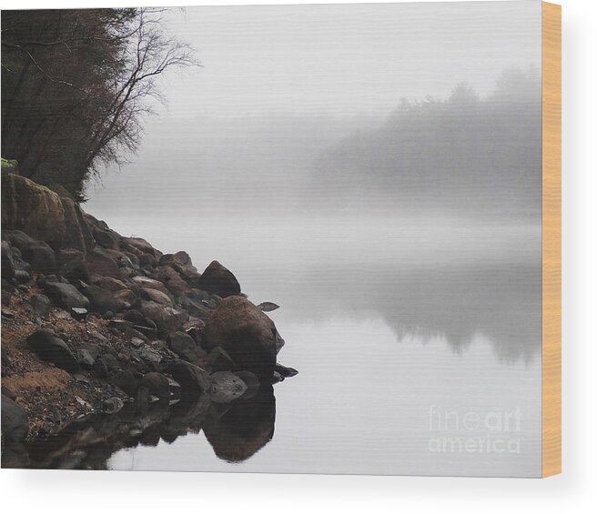 Lynn Woods Wood Print featuring the photograph The Mist by Dana DiPasquale