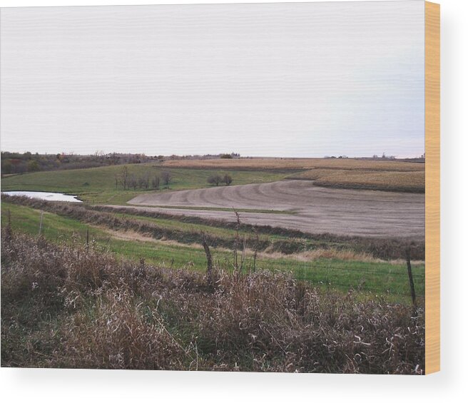 Farmland Wood Print featuring the photograph The West fields by J L Zarek