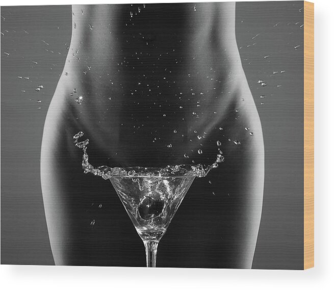 Cherry Wood Print featuring the photograph Therea?s Your Drink, Sir... by Artistname