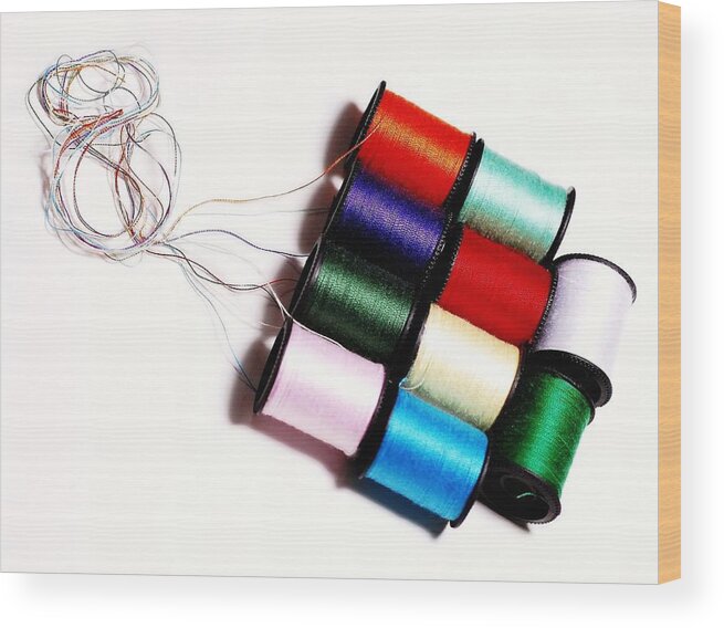 Thread Wood Print featuring the photograph Thread Count by Diana Angstadt