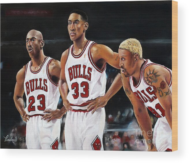 Chicago Bulls Dennis Rodman's Michael Jordan and Scottie Pippen