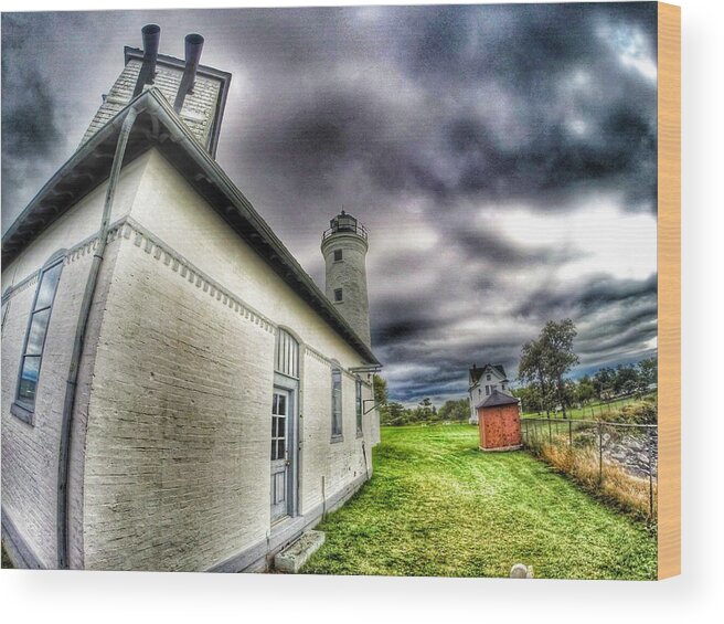 Lake Ontario Wood Print featuring the photograph Tibbits Point Lighthouse by Erik Kaplan