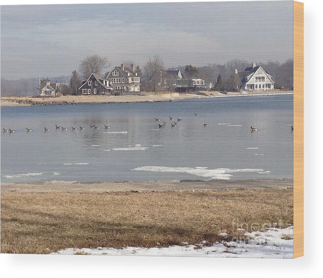 Winter Wood Print featuring the photograph Time in New England by Beth Saffer