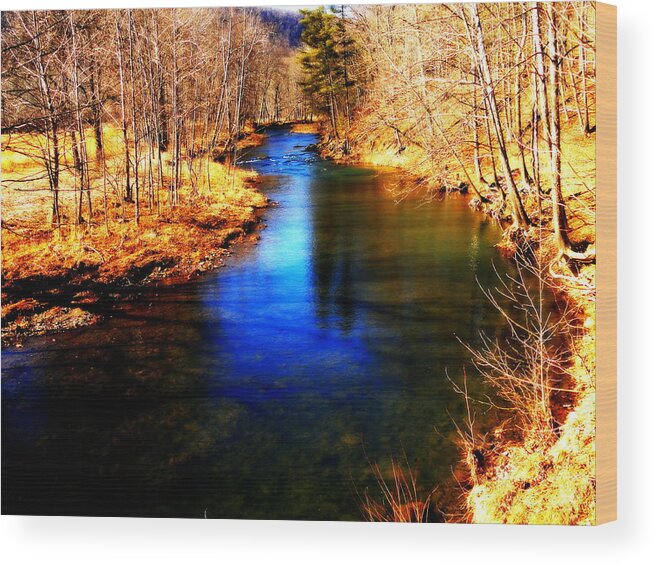Town Creek Wood Print featuring the photograph Town Creek by Mary Beth Landis