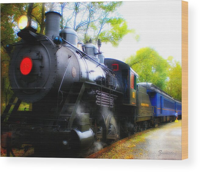 Train Wood Print featuring the photograph Train in Fall by David Zumsteg