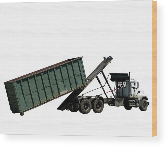 Truck Wood Print featuring the photograph Trash Truck by Olivier Le Queinec