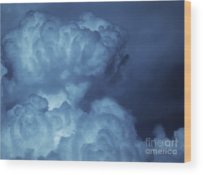 Clouds Wood Print featuring the photograph Unleashed by Ellen Cotton
