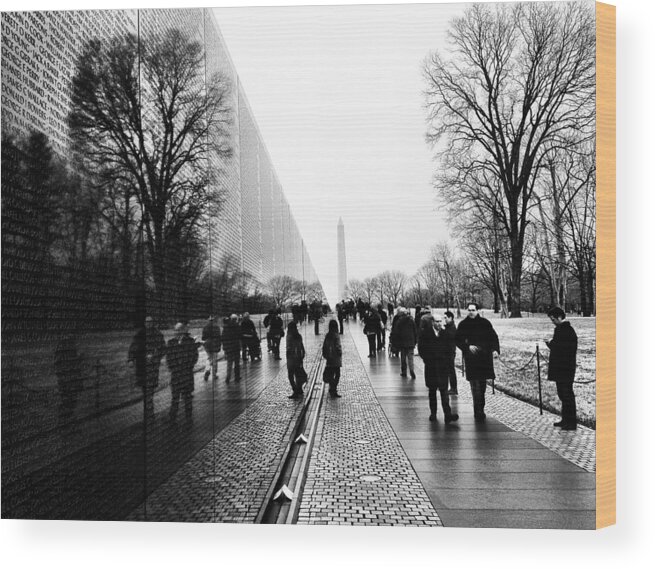 Vietnam Memorial Wood Print featuring the photograph Vietnam Memorial by Michael Donahue