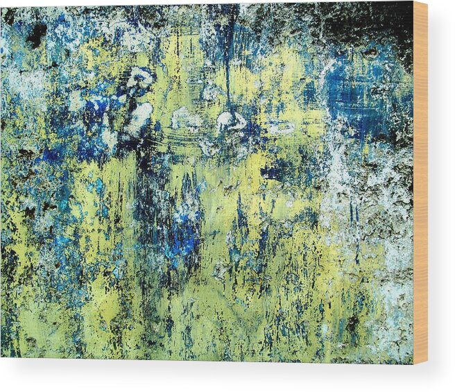 Texture Wood Print featuring the digital art Wall Abstract 27 by Maria Huntley