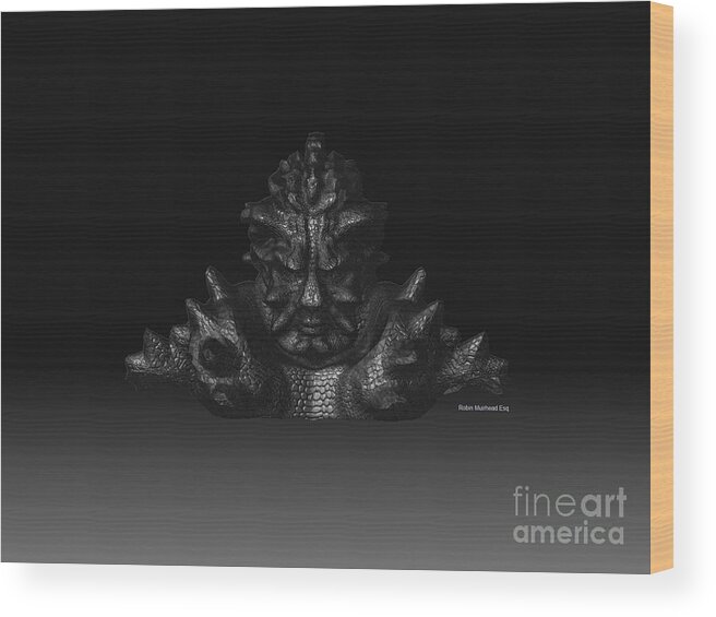 Warlord Wood Print featuring the digital art Warlord by Vintage Collectables