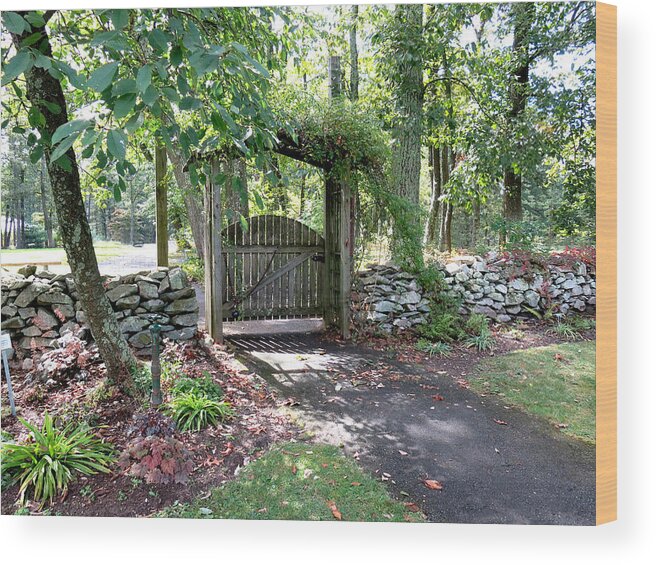 Gate Wood Print featuring the photograph Welcome by Jean Macaluso