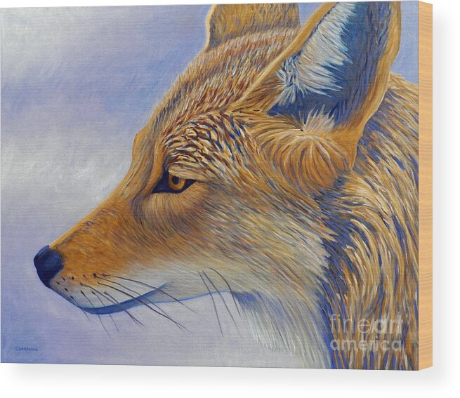Coyote Wood Print featuring the painting Whisper by Brian Commerford