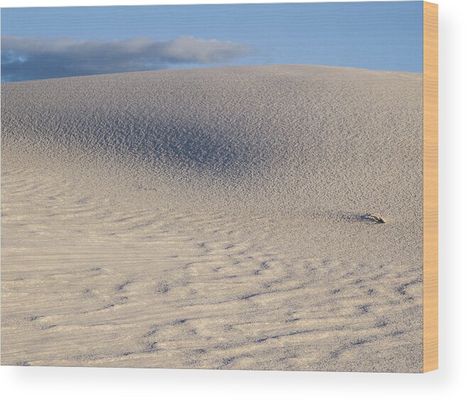 Jean Noren Wood Print featuring the photograph White Sands Abstract by Jean Noren