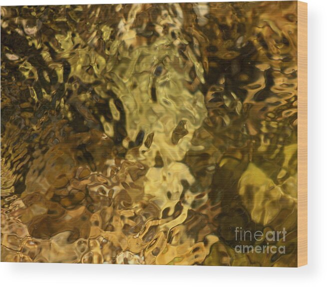 Abstract Creek Wood Print featuring the photograph Who by Fred Sheridan