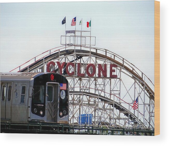 Coney Island Wood Print featuring the photograph Wild Rides by Ed Weidman