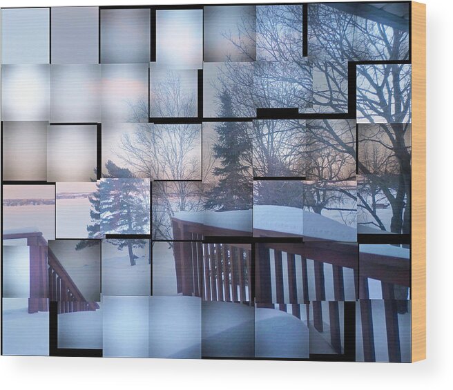 Winter Wood Print featuring the photograph Winter Panes #1 by Pema Hou