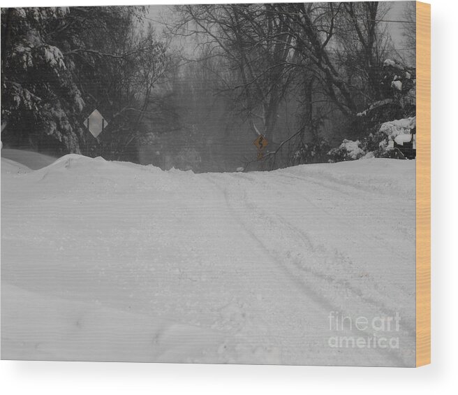 Winter Wood Print featuring the photograph Winter Road by Tara Lynn