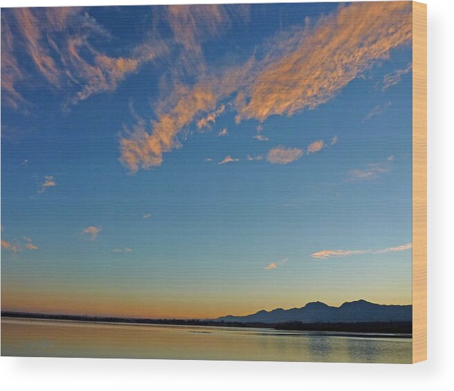 Sunset Wood Print featuring the photograph Winter sunset by George Tuffy
