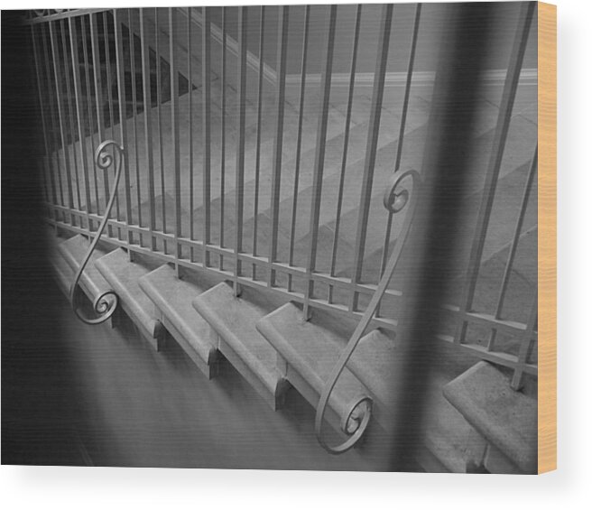 Winterthur Wood Print featuring the photograph Winterthur - Marble Stairs by Richard Reeve