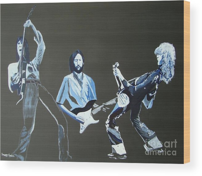 Jimmy Page Wood Print featuring the painting Yardbirds by Stuart Engel