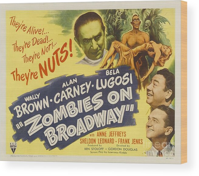 Vintage Wood Print featuring the photograph Zombies On Broadway by Action