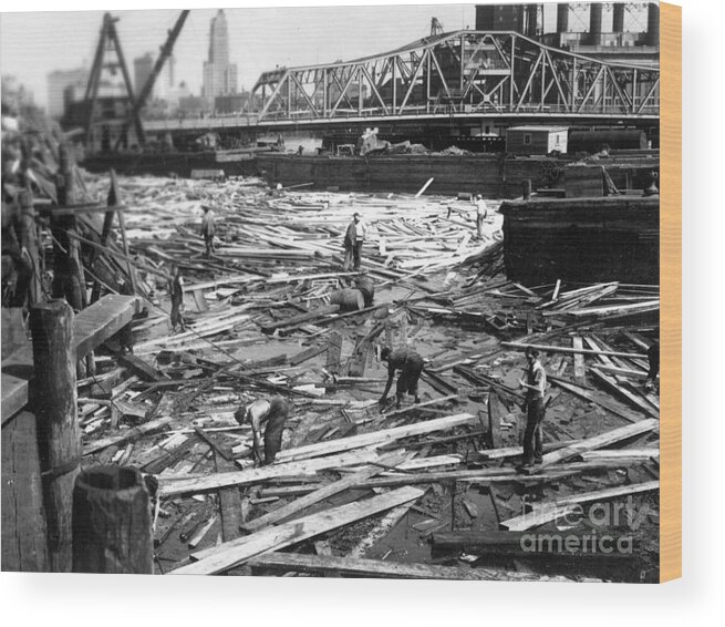 Science Wood Print featuring the photograph New England Hurricane Damge, 1938 #1 by Science Source