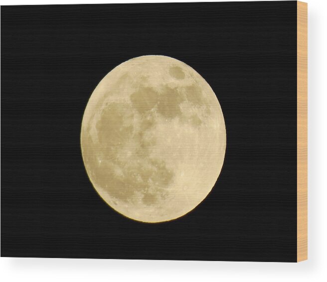 Moon Wood Print featuring the photograph Satellite by Azthet Photography