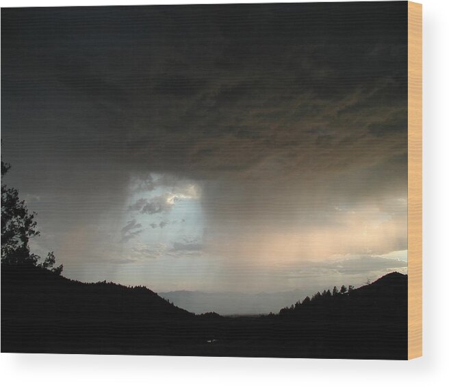  Wood Print featuring the photograph Storm Window #1 by William McCoy